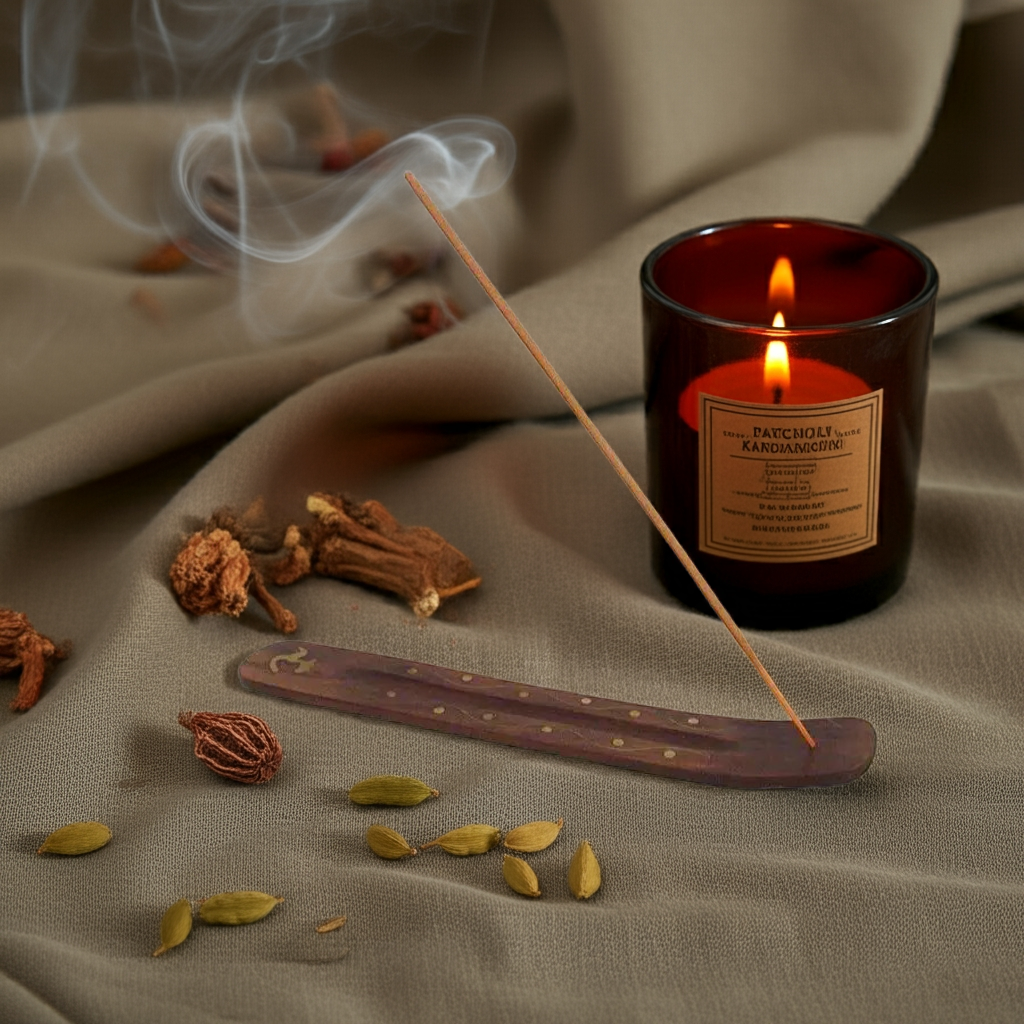 Orientalisch & beruhigend – Patchouli & Kardamom – Räucherstäbchen Aroma Manufaktur® Räuchermittel