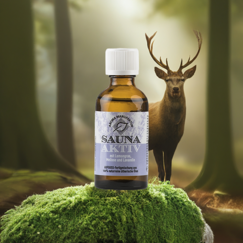Klar & belebend – Sauna Aktiv mit Lemongras, Melisse & Lavendel – Aufguss Aroma Manufaktur® ätherisches Öl