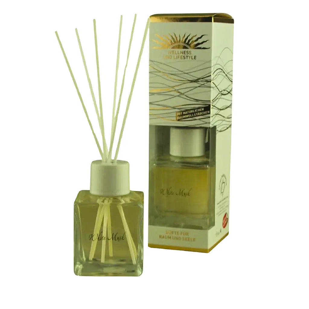 Klar & textilfrisch – De Lux White Musk – Diffusor Aroma Manufaktur® Raumdüfte