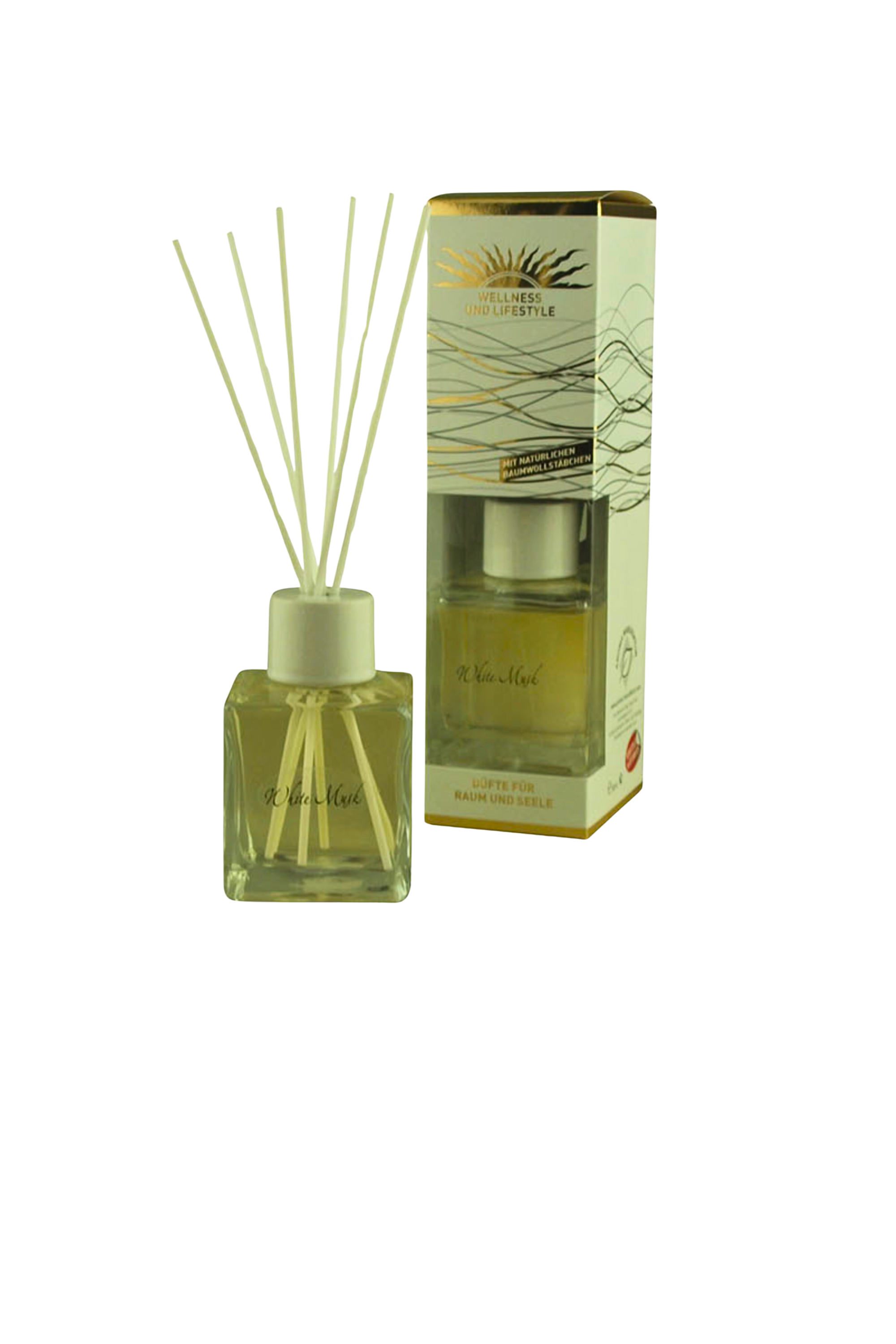 White Musk De Luxe - Aromasticks für frische & reine Luft, 180 ml Aroma Manufaktur®