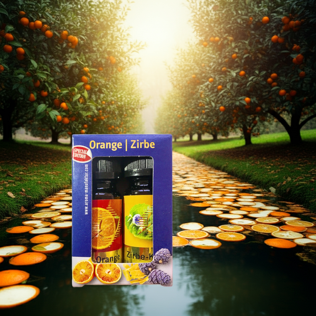Zitrus & Wald – Natur Orange & Zirbe – Duftöl-Set – 2×10 ml Aroma Manufaktur® ätherisches Öl