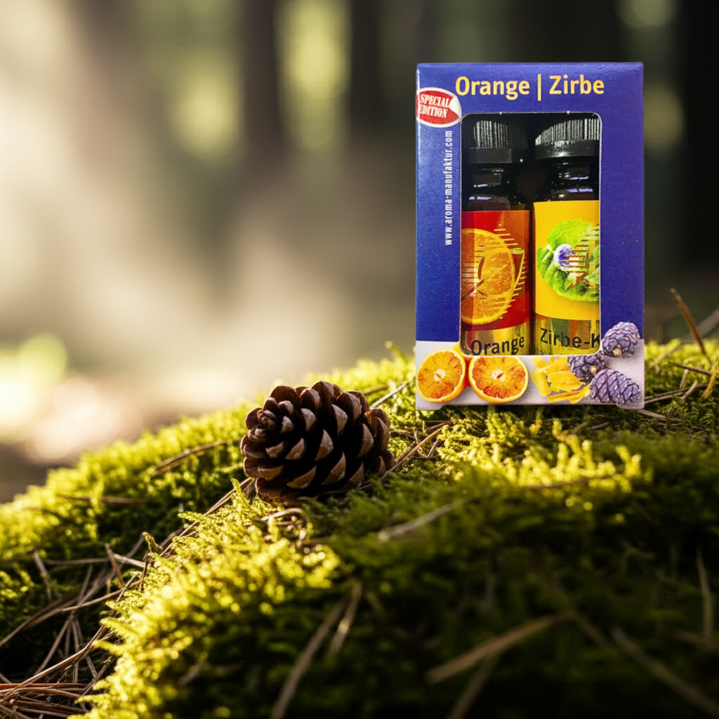 Zitrus & Wald – Natur Orange & Zirbe – Duftöl-Set – 2×10 ml Aroma Manufaktur® ätherisches Öl