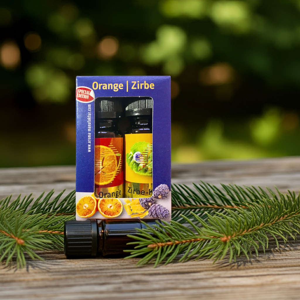 Zitrus & Wald – Natur Orange & Zirbe – Duftöl-Set – 2×10 ml Aroma Manufaktur® ätherisches Öl
