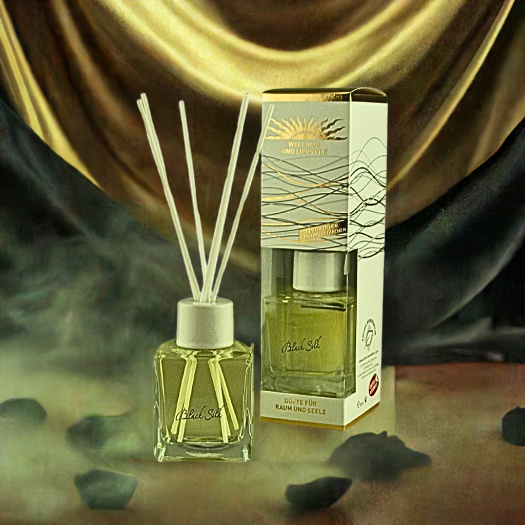 Elegant & weich – De Lux Black Silk – Diffusor Aroma Manufaktur® Raumdüfte