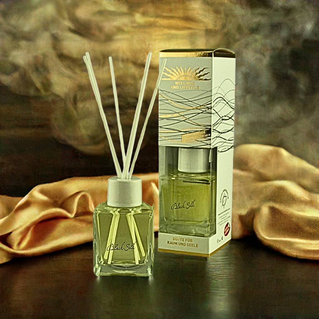 Elegant & weich – De Lux Black Silk – Diffusor Aroma Manufaktur® Raumdüfte