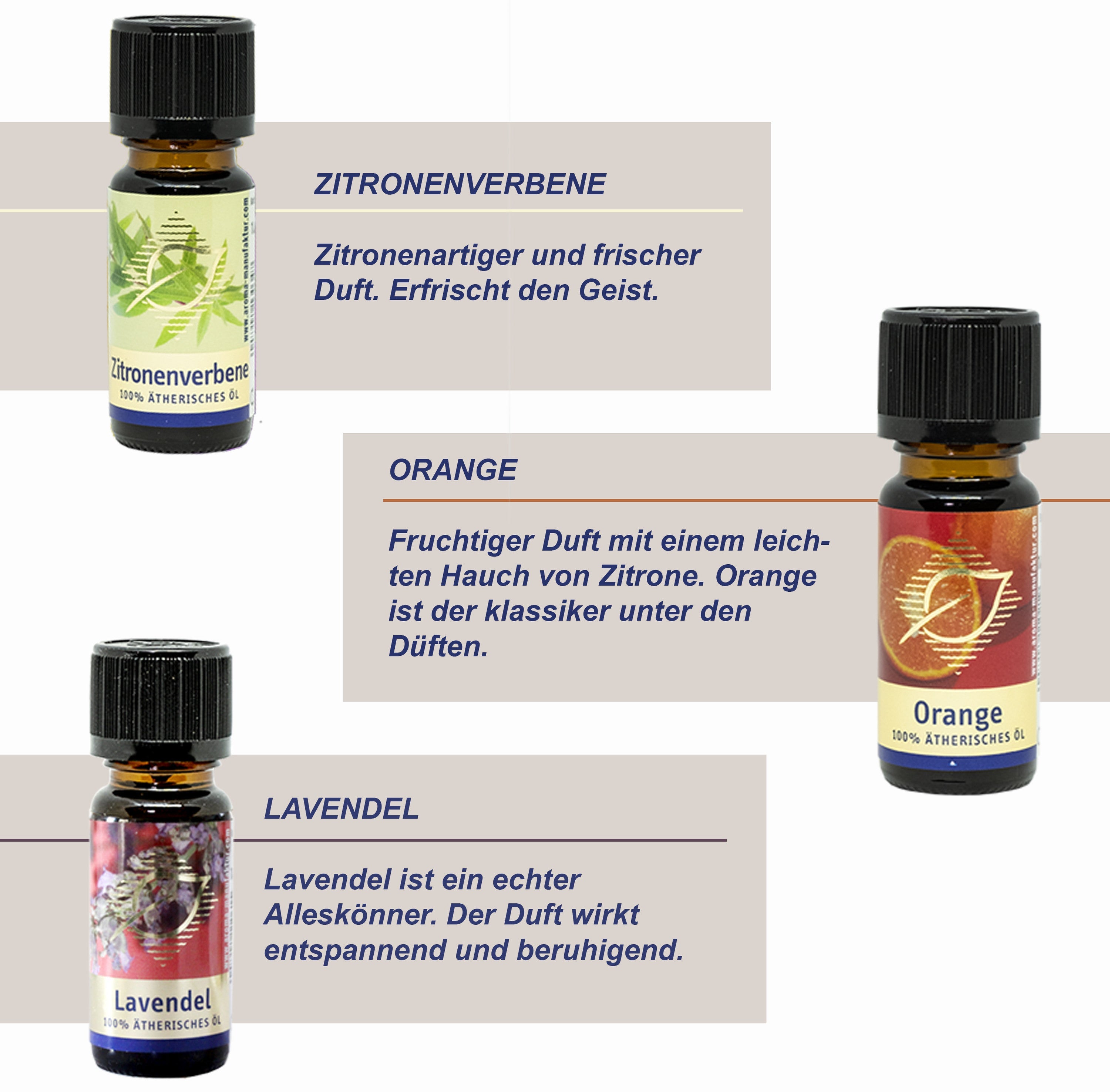 KLASSIK SET - 5 x 10 ml Duft Geschenkset - 100% Klassische ätherische Öle im Set Aroma Manufaktur® ätherisches Öl