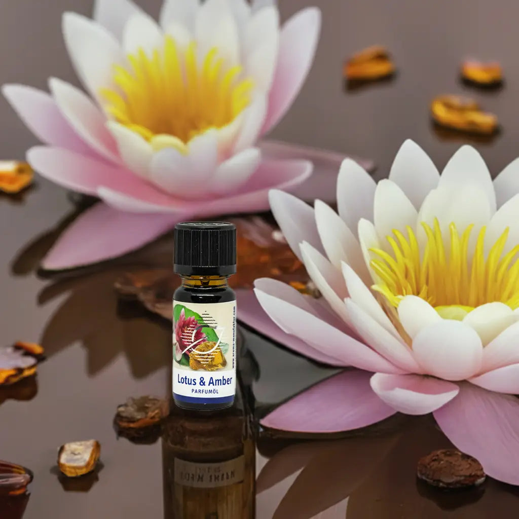 Lotus-Amber Parfum-Öl – 100 % reines Duftöl für Entspannung, 10 ml Aroma Manufaktur®