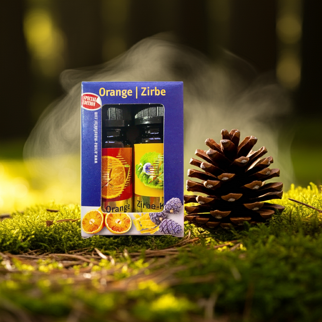 Zitrus & Wald – Natur Orange & Zirbe – Duftöl-Set – 2×10 ml Aroma Manufaktur® ätherisches Öl