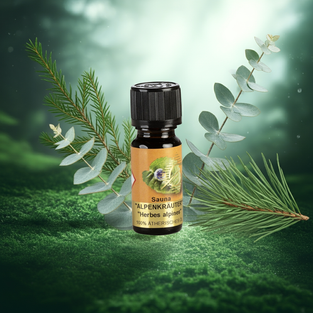 Klar & bergfrisch – Sauna Alpenkräuter – ätherische Ölmischung Aroma Manufaktur® ätherisches Öl