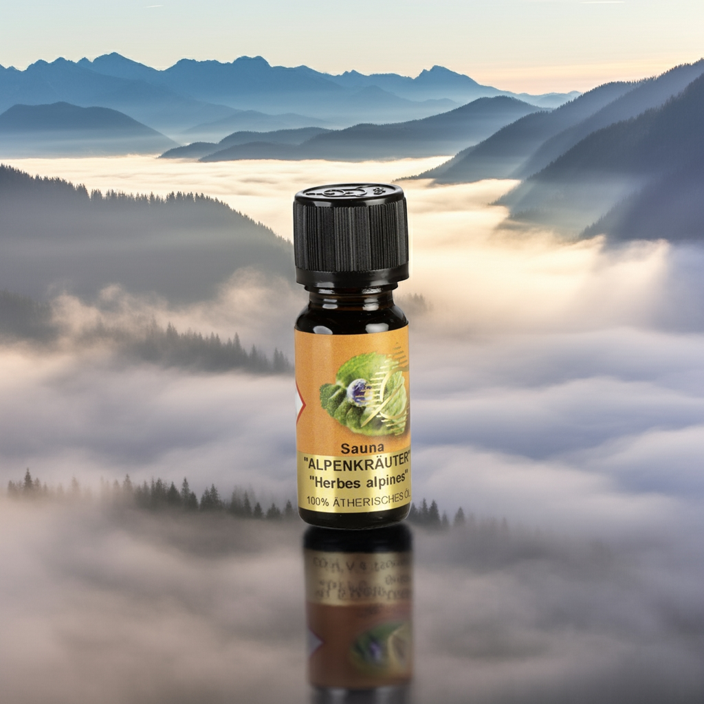 Klar & bergfrisch – Sauna Alpenkräuter – ätherische Ölmischung